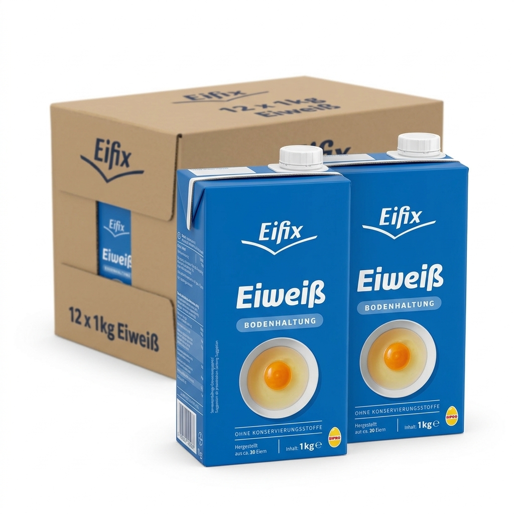 Pasteurisiertes Flüssig-Eiweiss 1 kg (Karton 12) — Eifix