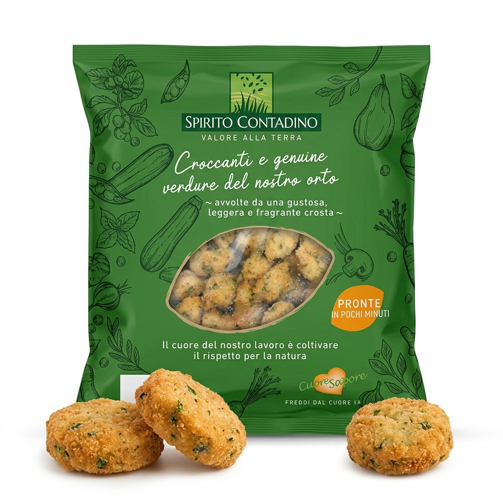 Frittelline di Zucchine e Gamberi Murgiamare Surgelate 1 kg (Cartone 4 kg) SPIRC