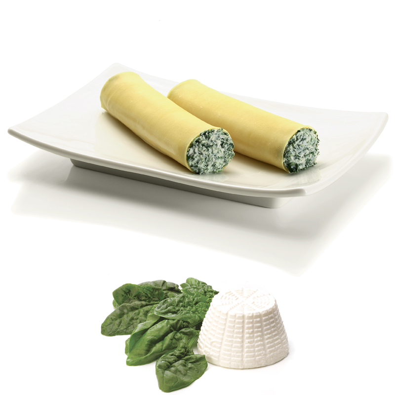 Tiefgekühlte Cannelloni mit Ricotta und Spinat 1 kg (Karton 3 kg) EUR