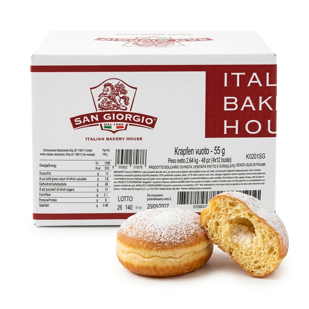 Krapfen Vuoto 55 g Surgelato 48 pz - San Giorgio