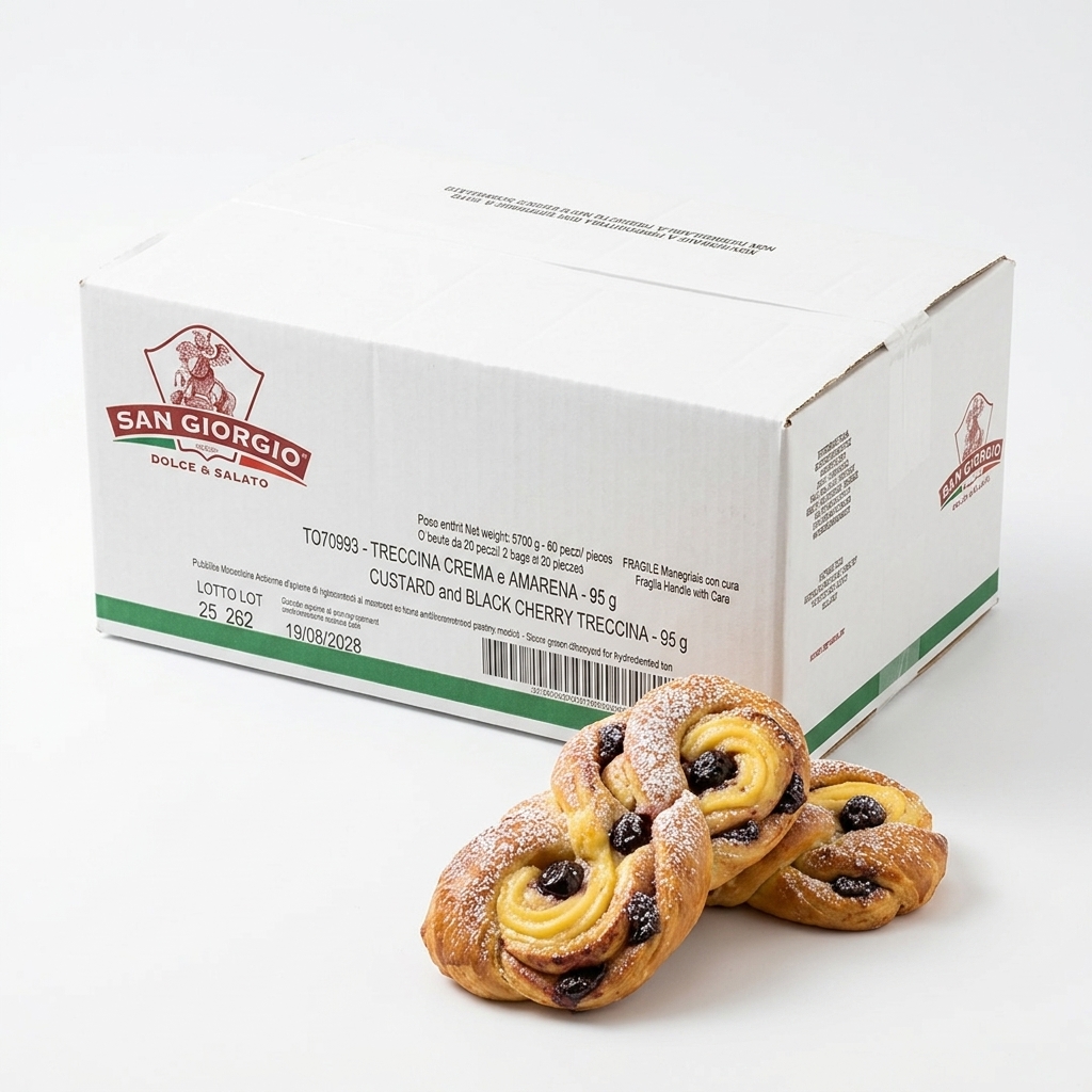 [T0709SG] Treccina Crema e Amarena 95 g — San Giorgio