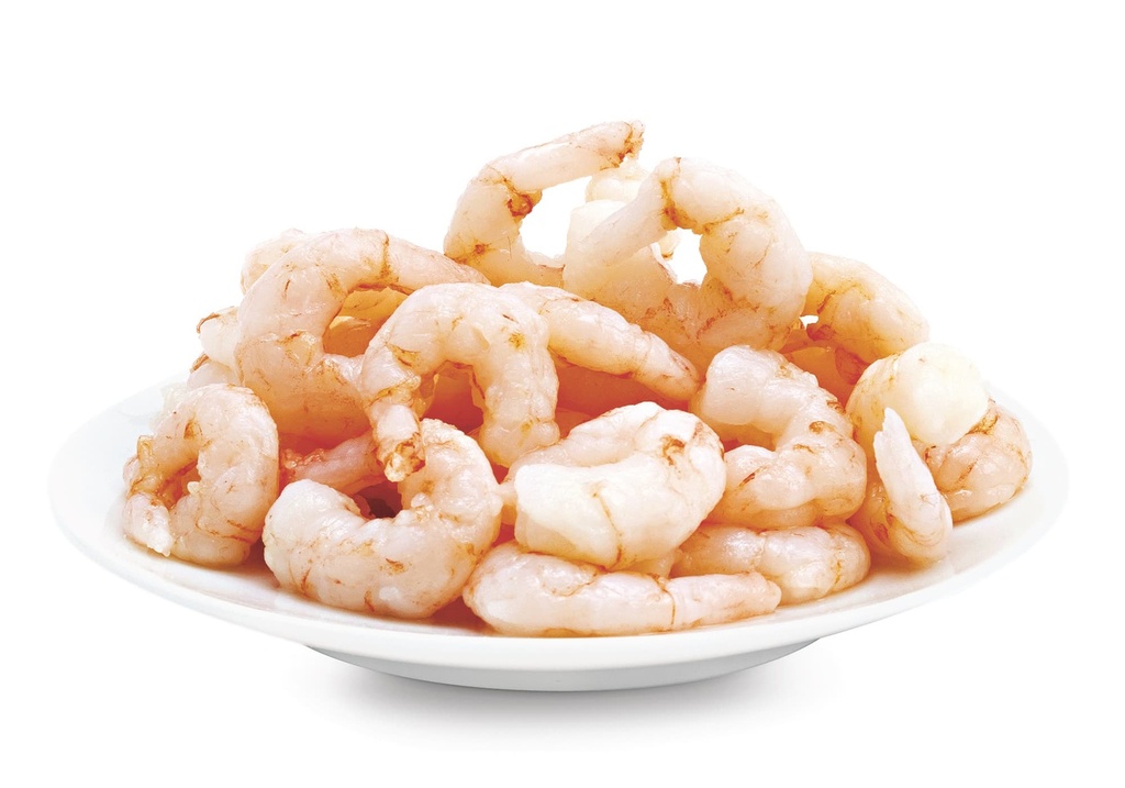 Gambero Vannamei Cotto sgusc con Codino 16/20 pack 1kg 10kg carton glass 30% DSD