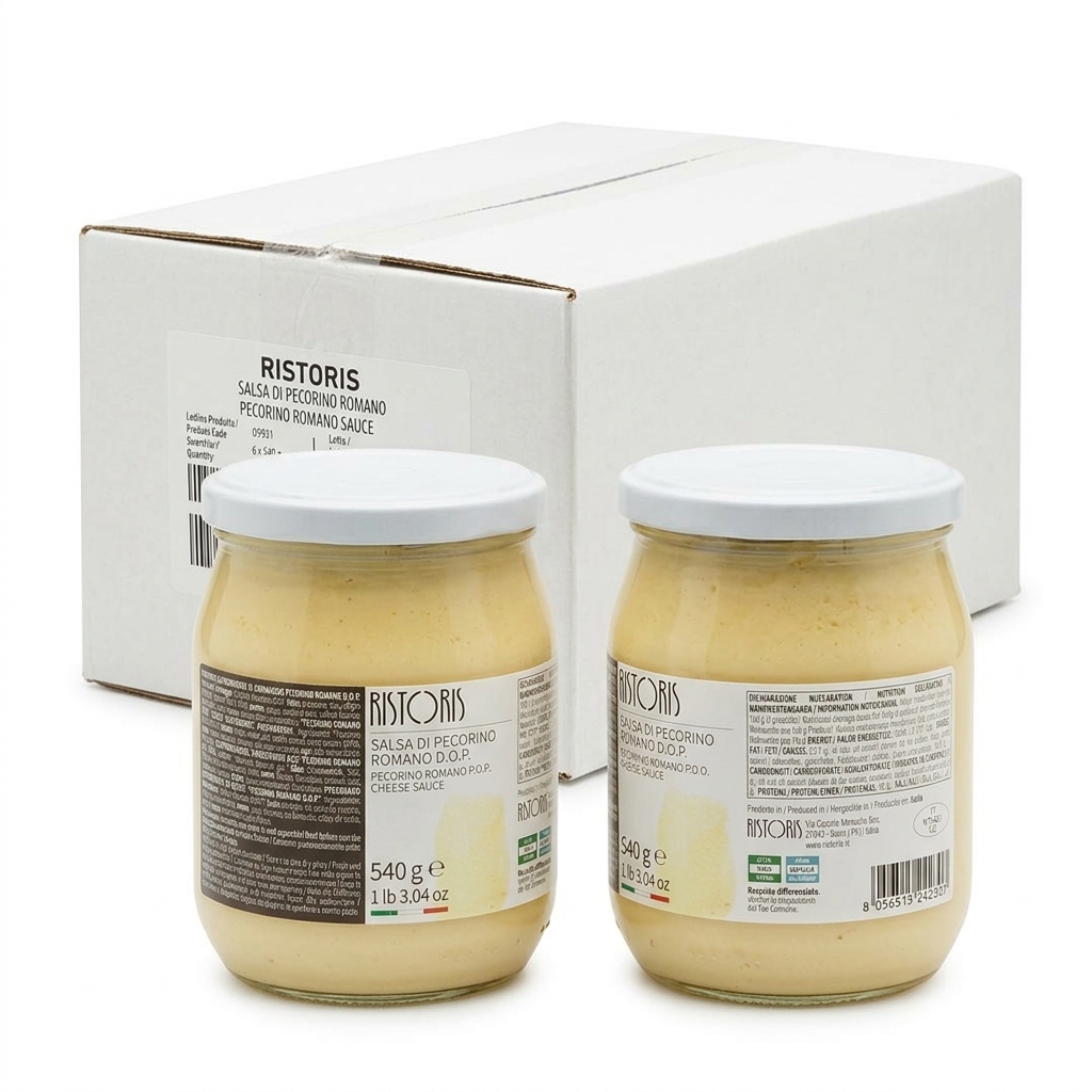 Salsa di Pecorino Romano DOP Vaso Vetro 540 g (Cartone 6) - Ristoris