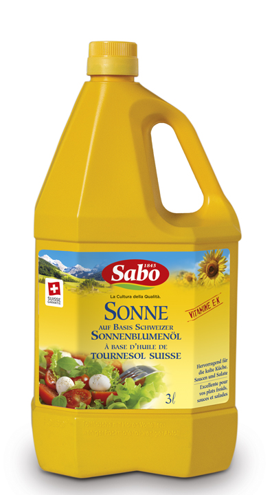 Huile de Tournesol Raffinée Suisse Garantie PET 3 l (Carton 4) SA