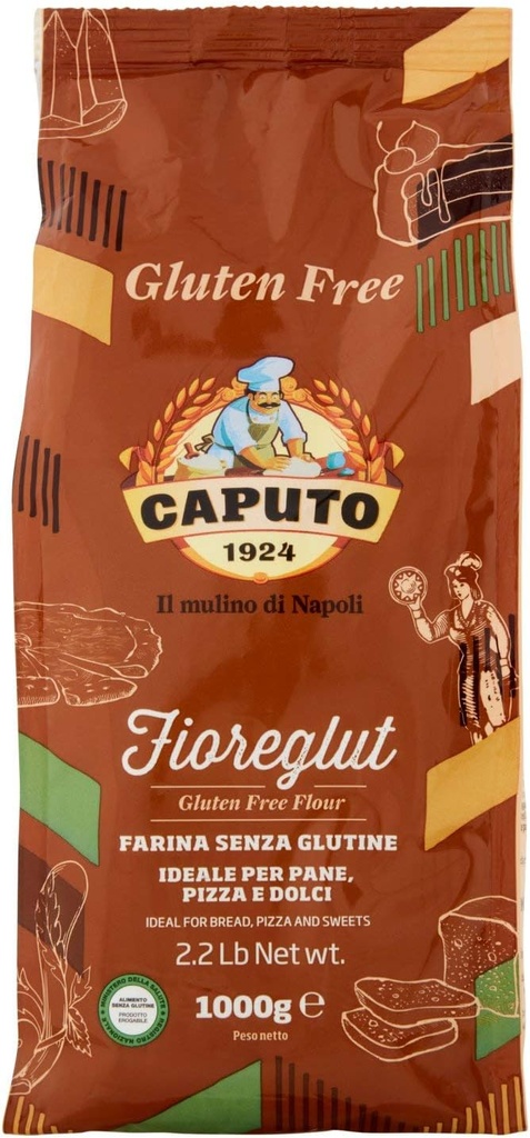 Farina Senza Glutine Fioreglut Caputo 1 kg (Cartone 12 kg) FERR