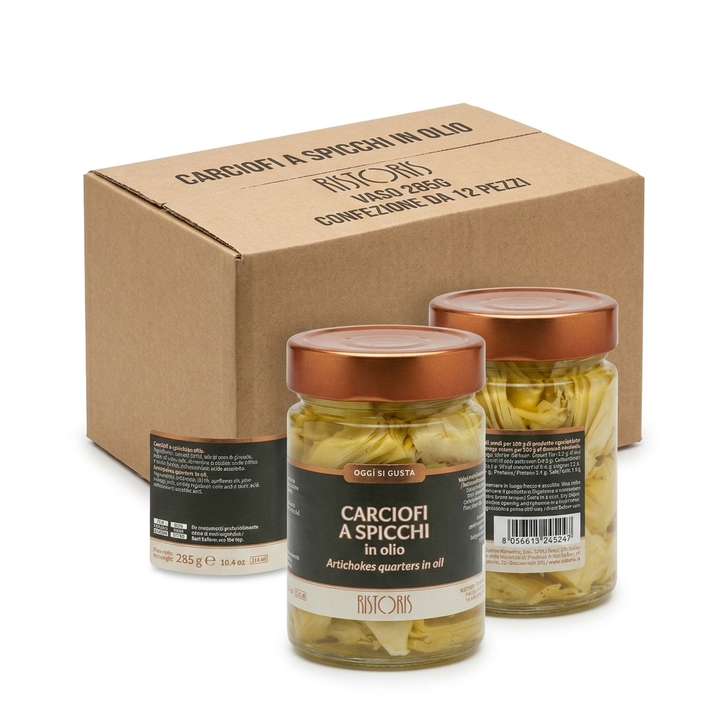 Carciofi a Spicchi in Olio Ristoris - Vaso 285 g