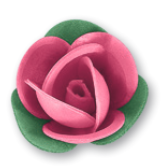 Rosellina (rosa) Con Foglie 200pz Karton Flor