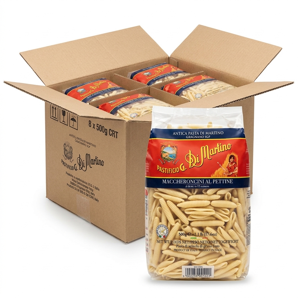 Maccheroncini al Pettine Gragnano IGP 500 g (Case of 8) — Di Martino