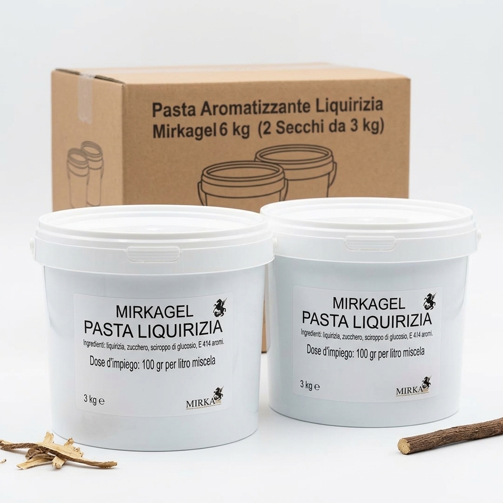 Pâte Aromatisante Réglisse Mirkagel 6 kg (2 Seaux de 3 kg) - MIO