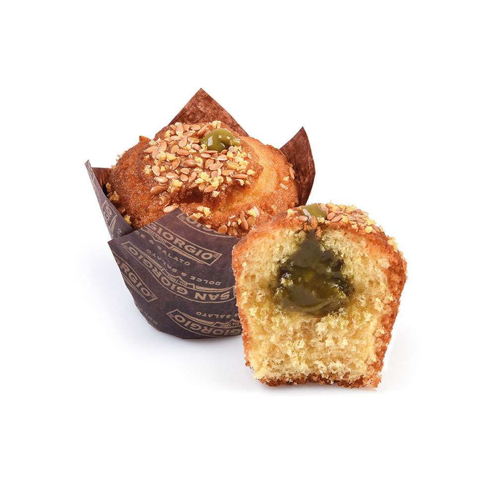 Muffin Tulip Farcito Pistacchio 85g 20pz a carton SG