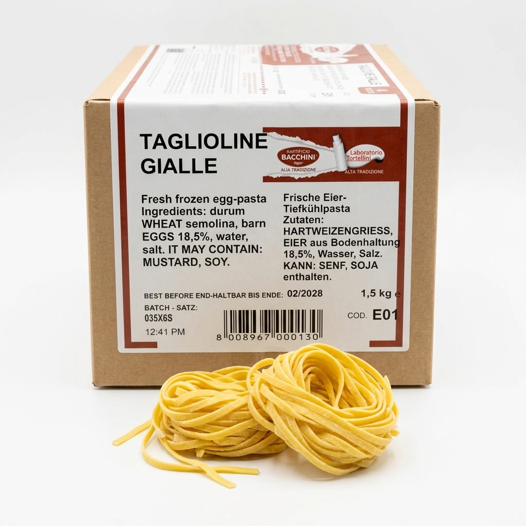 Yellow Egg Taglioline Frozen 1.5 kg (Case)
