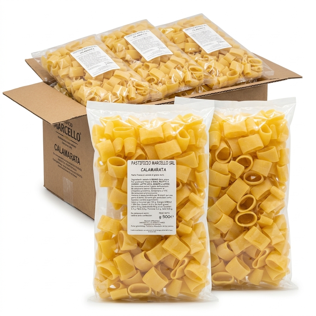 Calamarata Pasta Fresca 500 g (Cartone ca. 4 kg) — Pastificio Marcello