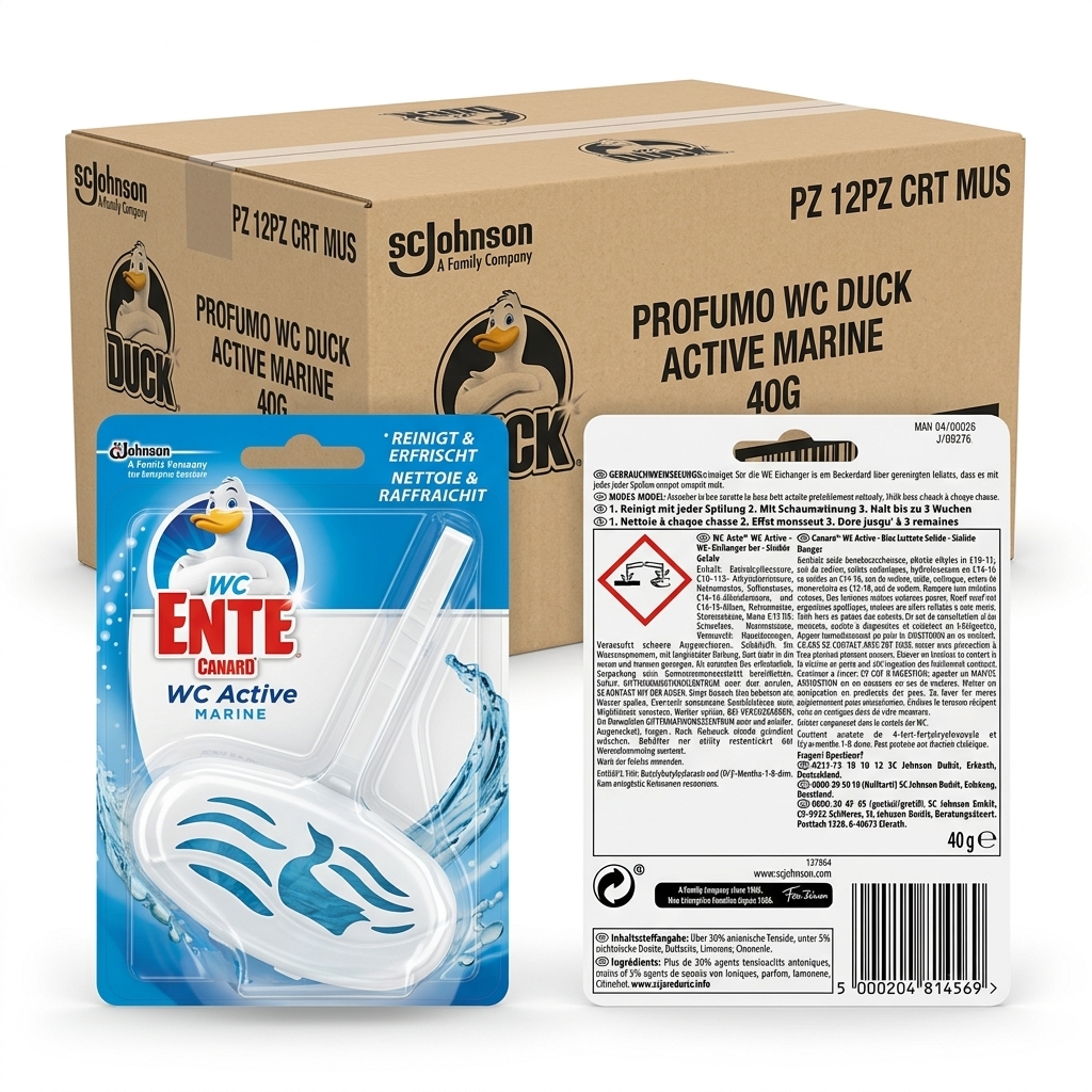Profumo WC Duck Active Marine 40 g (Cartone 12 Pezzi)