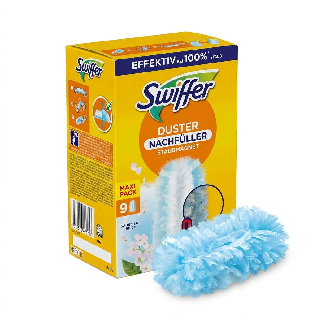 Swiffer Duster Recharges Plumeau Attrape-Poussière avec Febreze 9 pièces — Swiffer