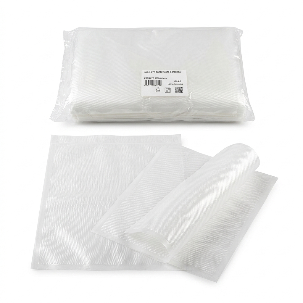 Embossed Vacuum Bags 300x400 mm — 100 Pieces (Carton of 5 Packs)