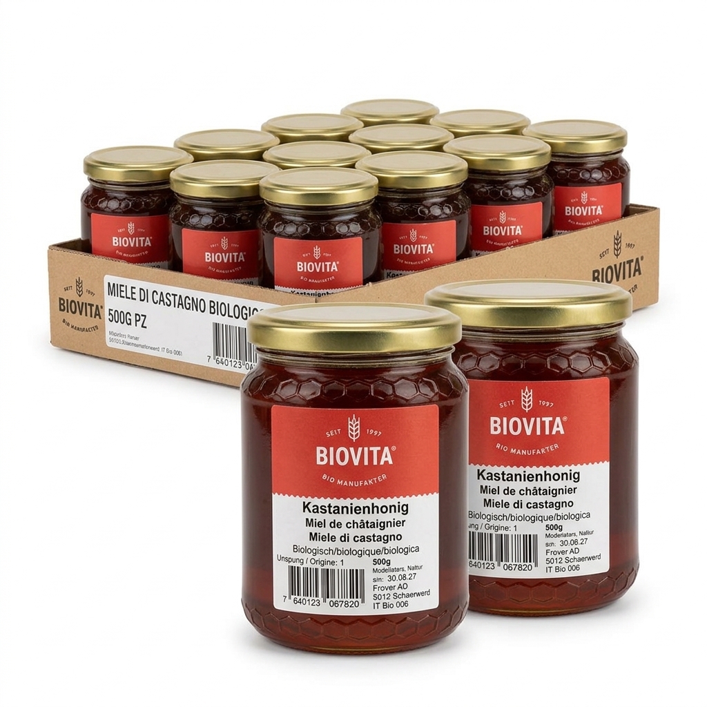 Organic Chestnut Honey 500 g