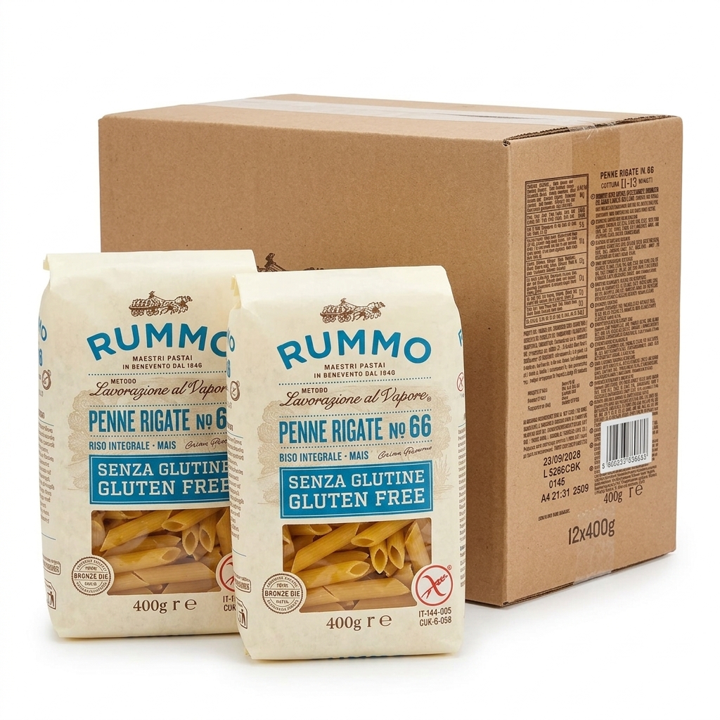 Penne Rigate N°66 Senza Glutine 400 g (Cartone 12) — Rummo