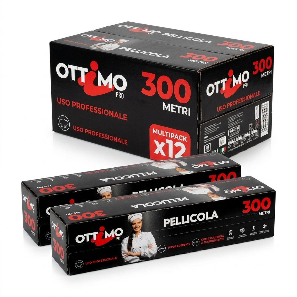 [50004] Film Alimentaire Transparent PVC 300 m x 9 cm — OttimoPromo