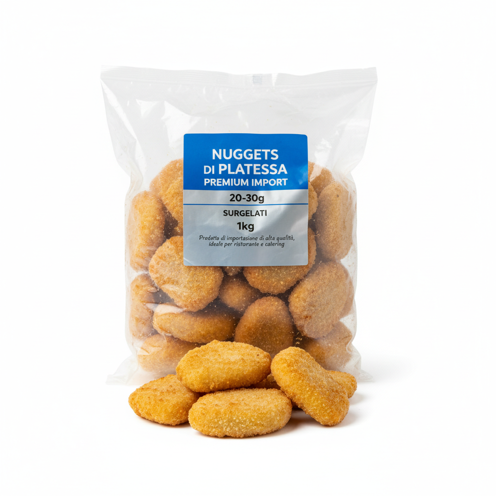 Nuggets de Plie Premium Surgelés 20–30 g, Paquet de 1 kg