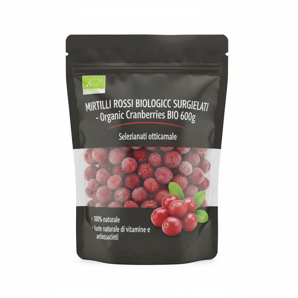 Organic Frozen Cranberries 600 g