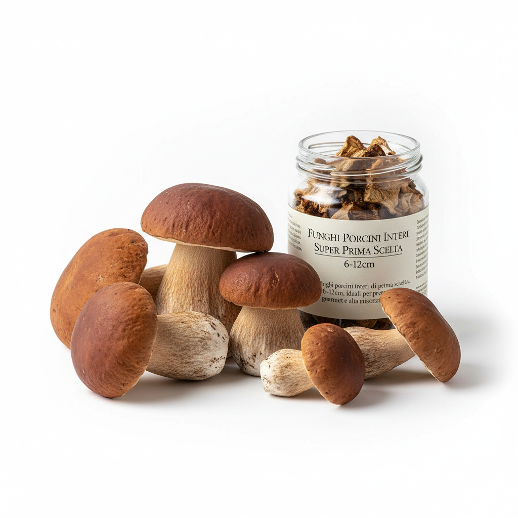 [01025010] Cèpes Entiers Super Premier Choix 6-12cm 5x1kg Crt.