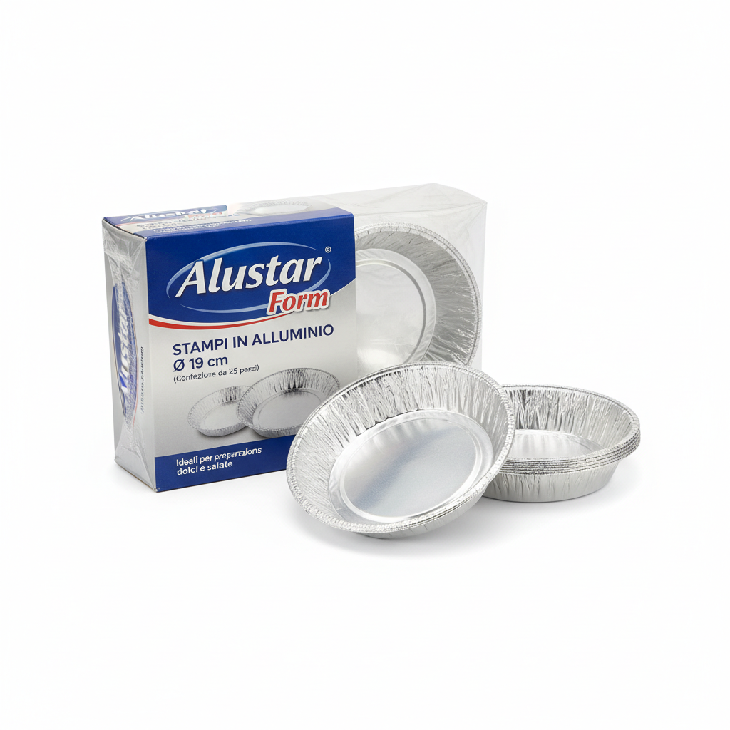Alustar Form - Stampi in Alluminio Ø 19 cm (Confezione da 25)