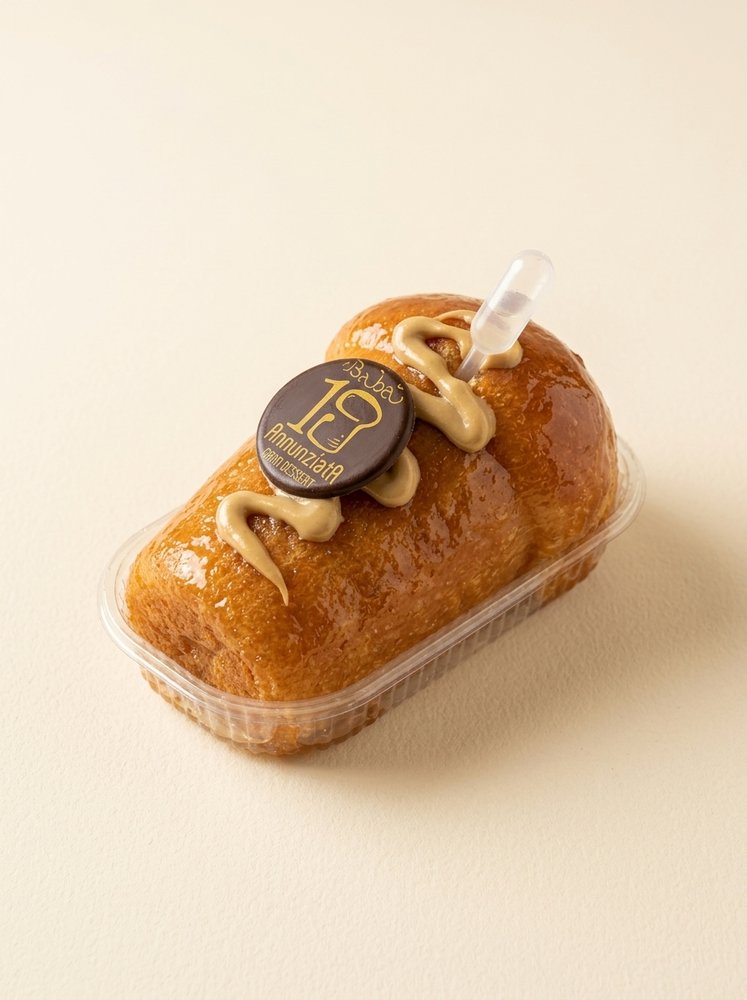 Babà 19 Pistacchio con crema al pistacchio