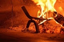 ALARE POGGIA LEGNA IN GHISA 50x30xh22.5 PER FORNO PIZZA GI