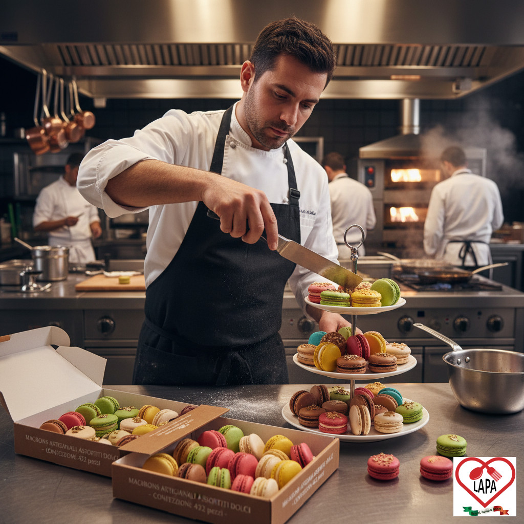 Macarons Artigianali Assortiti Dolci - Confezione 432 pezzi - Utilizzo 1