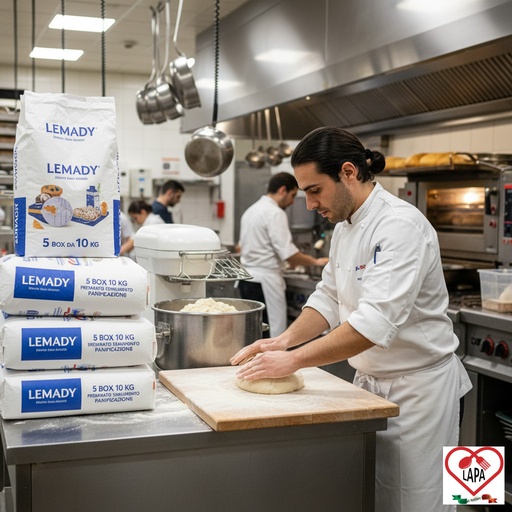 LEMADY Preparato Semilavorato Panificazione - 5 Box da 10 KG - Utilizzo 1