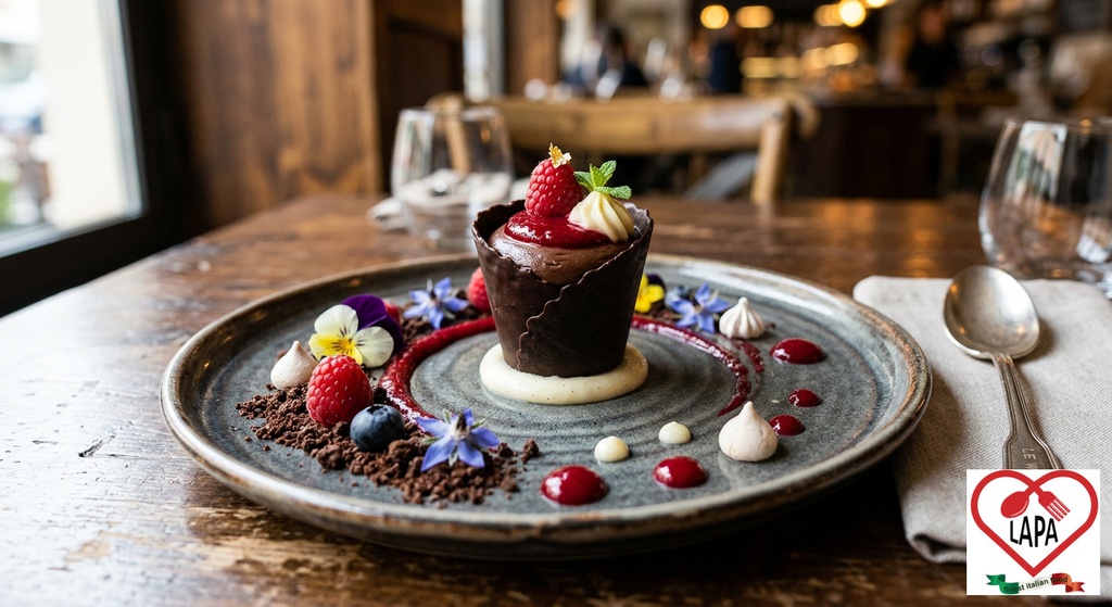 Bicchierino medio in wafer al cioccolato puro 60% - 45mm - Utilizzo 2