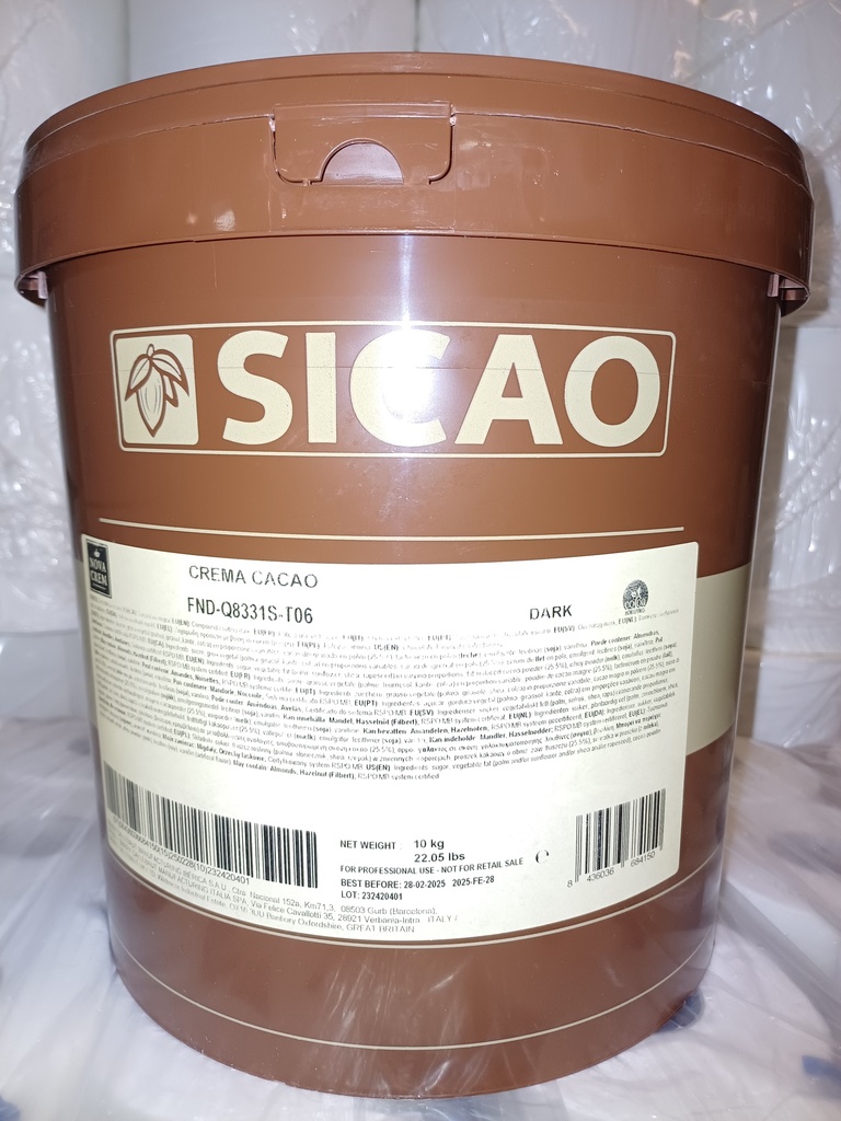 CREMA NOCCIOLA EXTRA BITTER NOVA PZ 10KG MIO