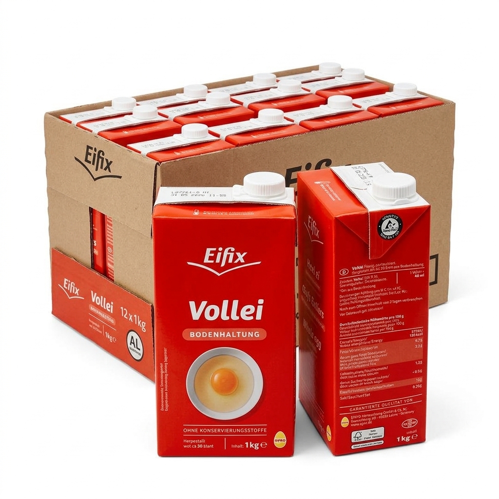 Pasteurisiertes Flüssig-Vollei 1 kg (Karton 12) — Eifix