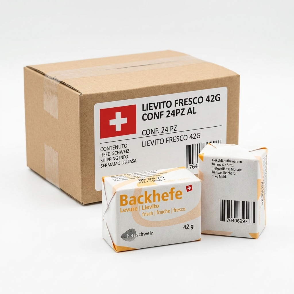 Frische Backhefe Würfel 42 g (Karton 24 Stück)