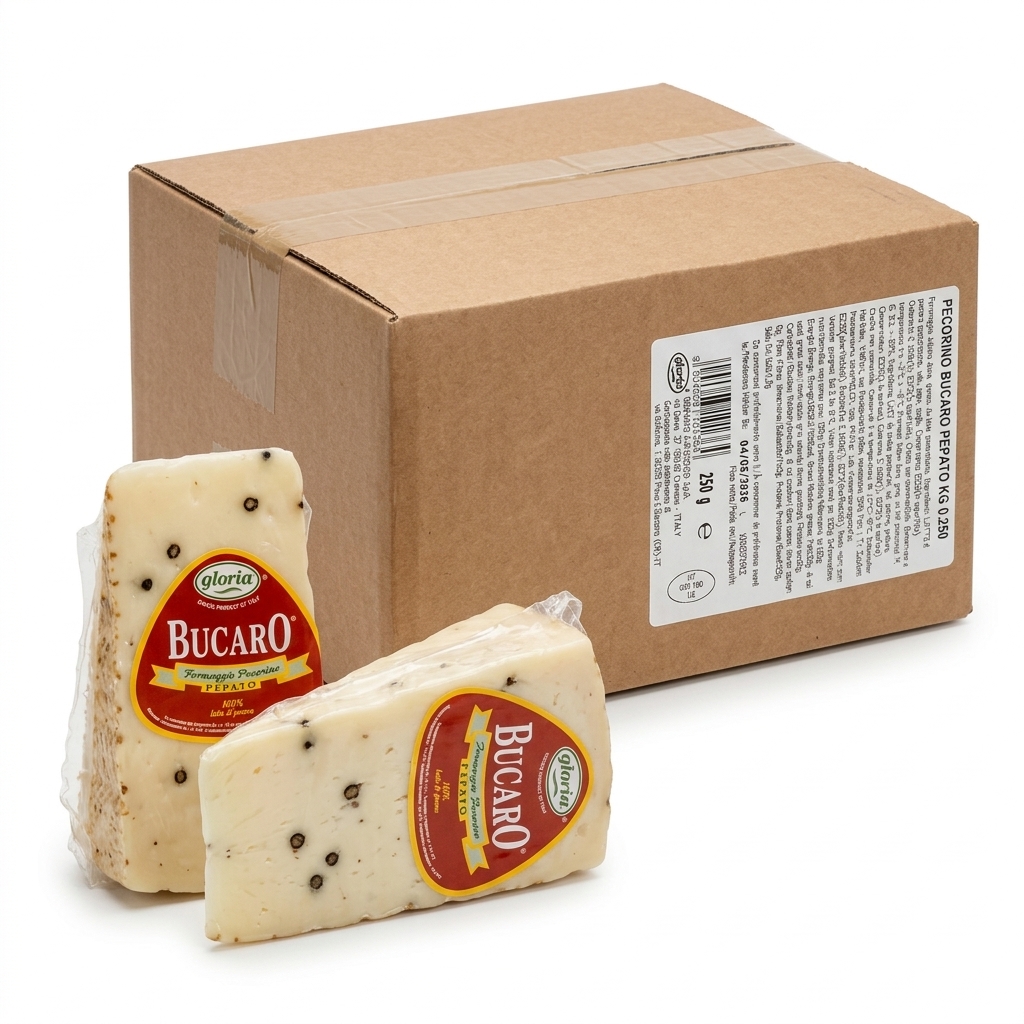 PECORINO BUCARO PEPATO GLORIA PC 250G 8PC CRT AUR