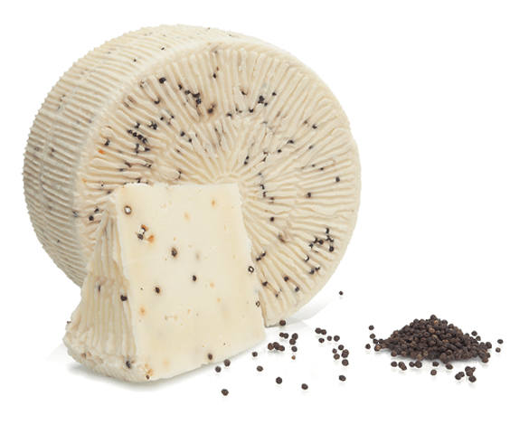 Pecorino Bucaro Primo Sale Con Pepe 1/4 stk 2kg 4 stk krt Aur - Italienischer Schafskäse