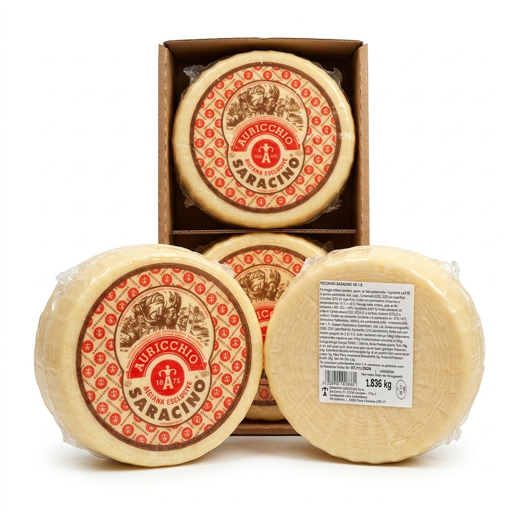Caciotta de brebis Saracino F.2 Riserva Esclusiva 1,8 kg — Auricchio