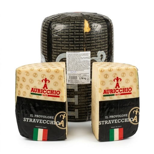 Provolone Stravecchio Kuhmilch Salame-Stücke Vakuumverpackt ca. 5 kg — Auricchio