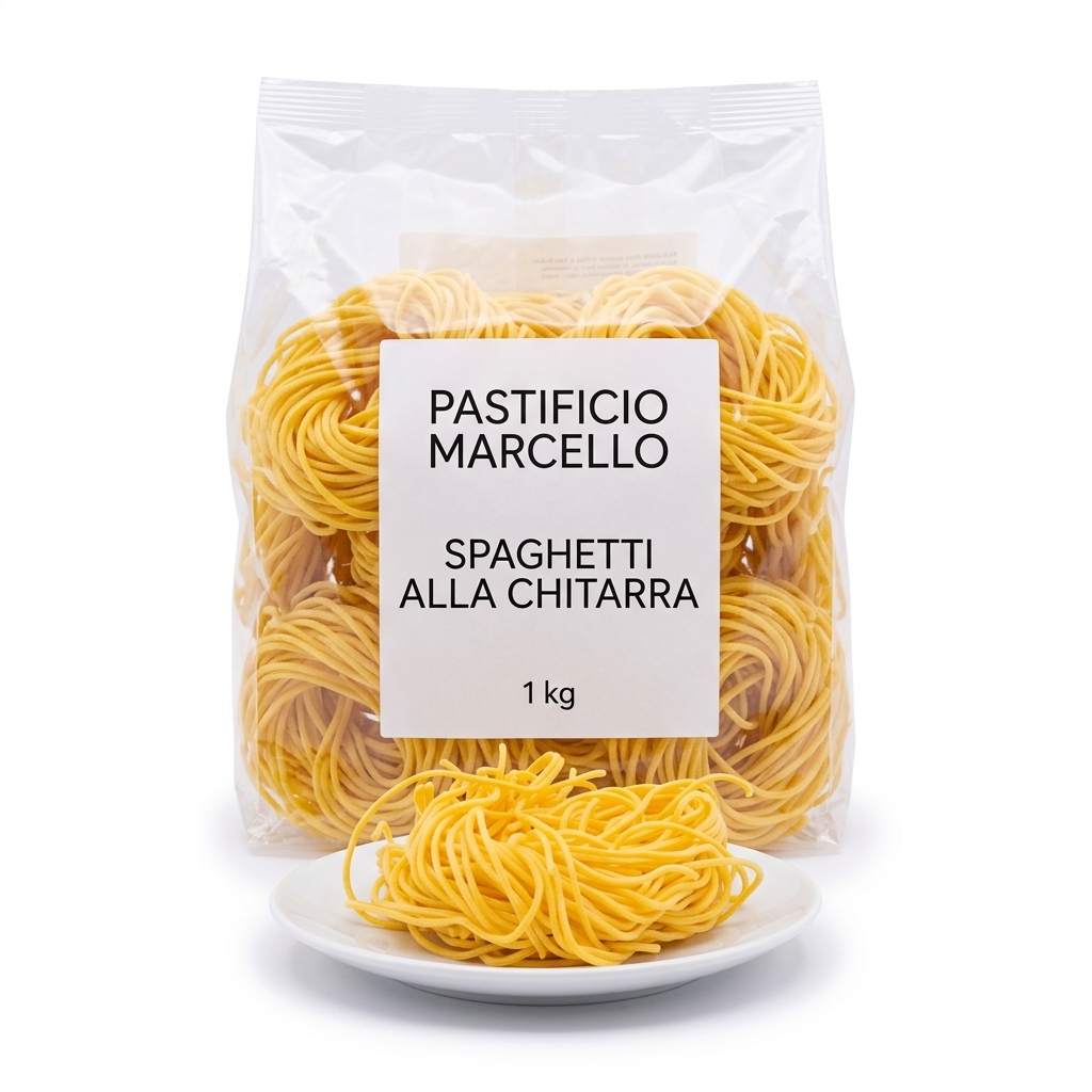Spaghetti alla Chitarra aux œufs 1 kg (Carton 5 kg) MARC