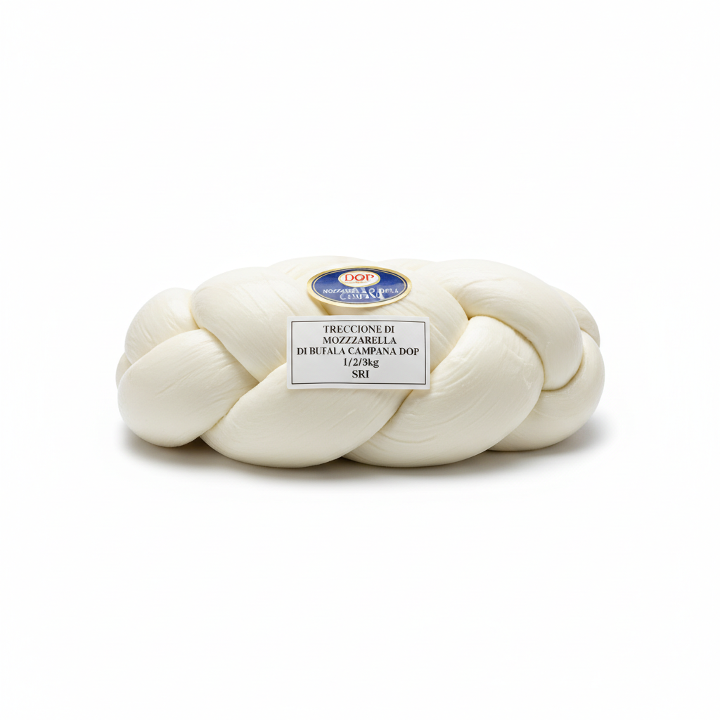 TRECCIONE DI MOZZARELLA DI BUFALA CAMPANA DOP 1KG 1PZ SRI