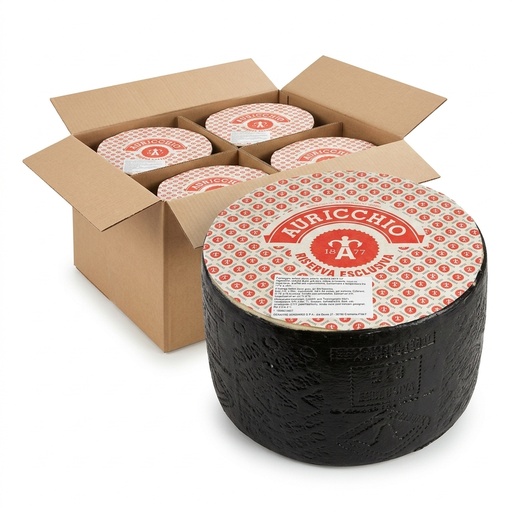 Pecorino Romano PDO F1 Cappa Nera Whole Wheel approx. 26 kg — Auricchio