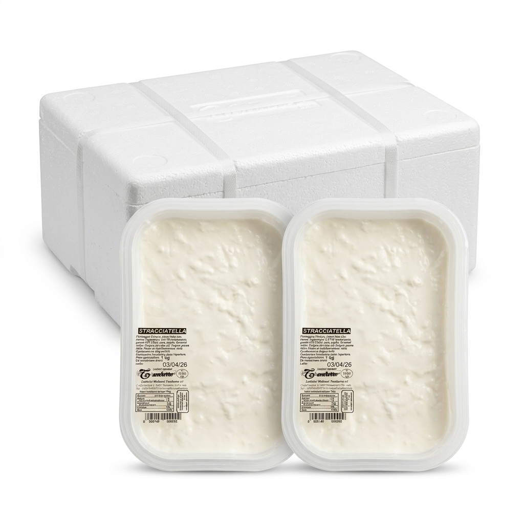 Stracciatella Frischkaese Becher 1 kg - Latticini Tamburro