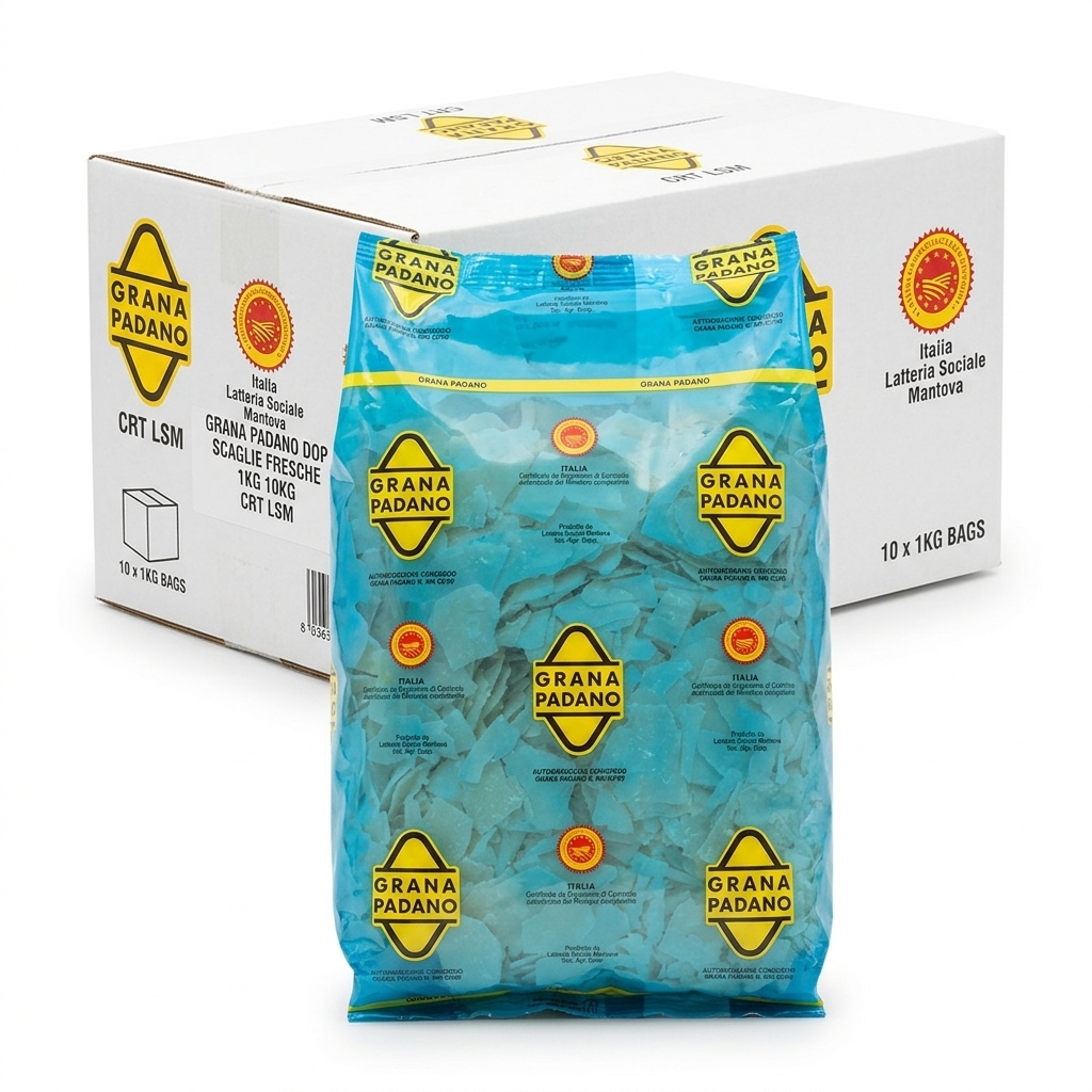 Grana Padano DOP Fresh Shavings Bag 1 kg — Latteria Sociale Mantova
