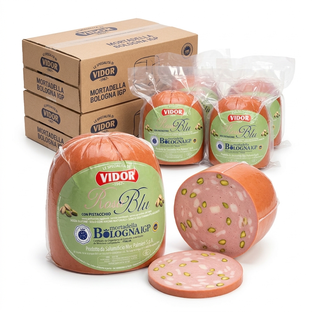 Mortadella Bologna IGP with Pistachio 3 kg — Vidor