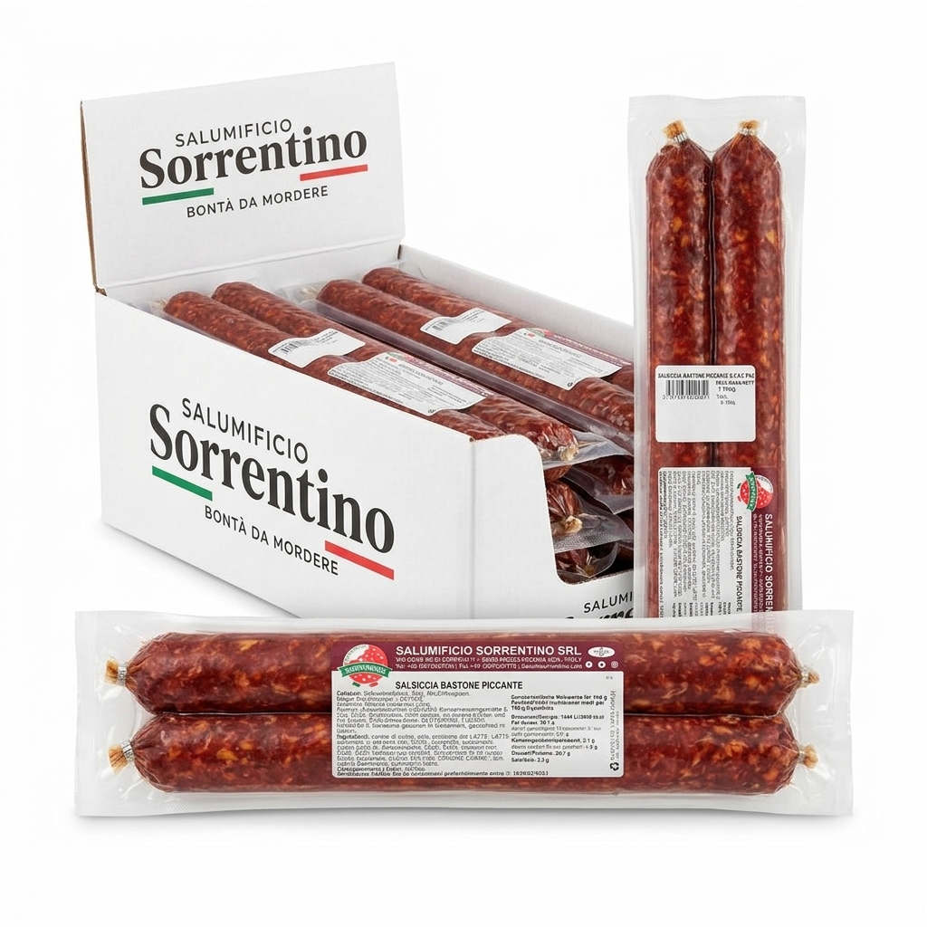 Salsiccia Bastone Piccante Sottovuoto ca. 1,7 kg — Sorrentino