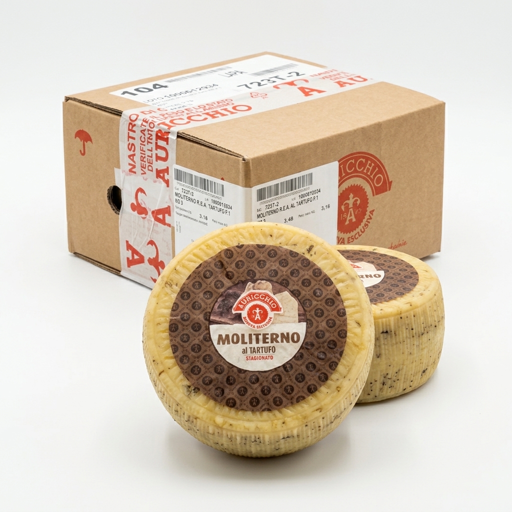 Pecorino Moliterno mit Trüffel ganzer Laib 3 kg — Riserva Esclusiva Auricchio
