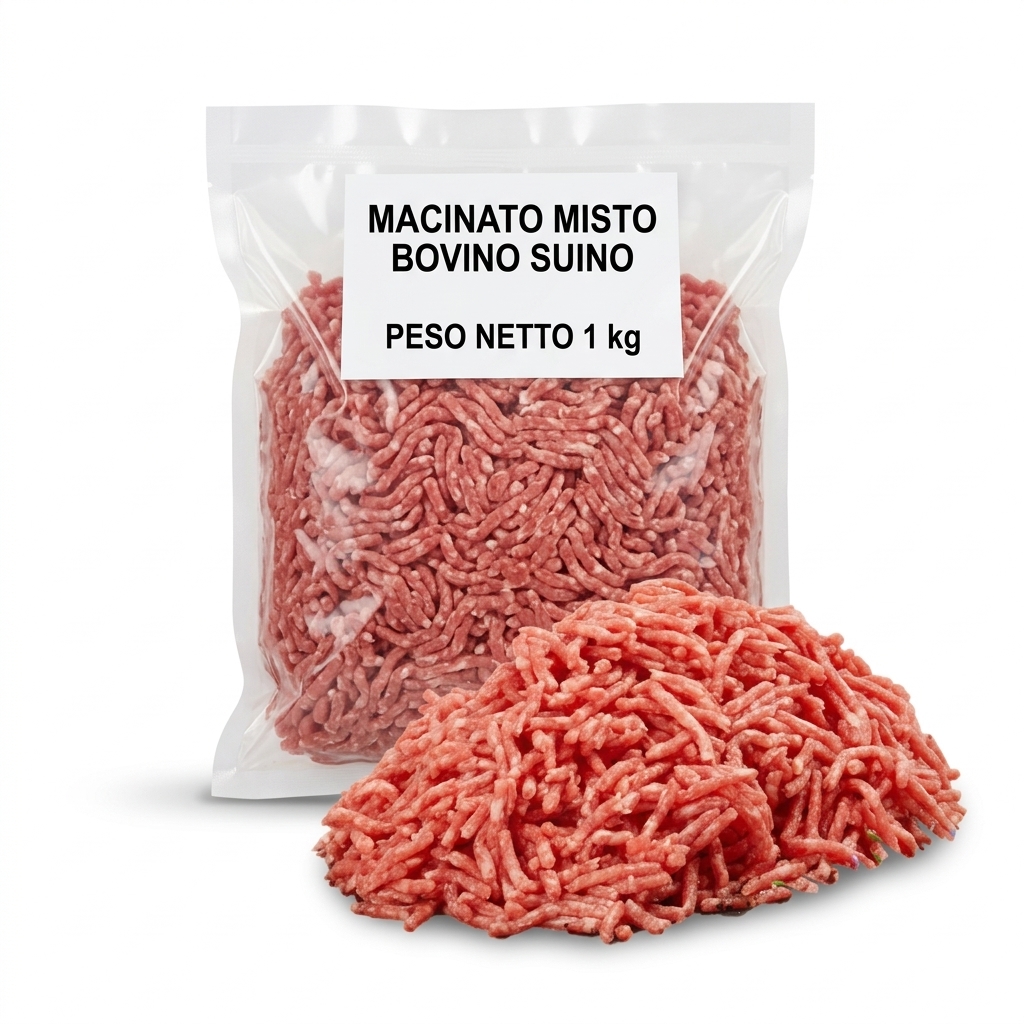 Macinato Misto Bovino Suino pack SV 1kg FU