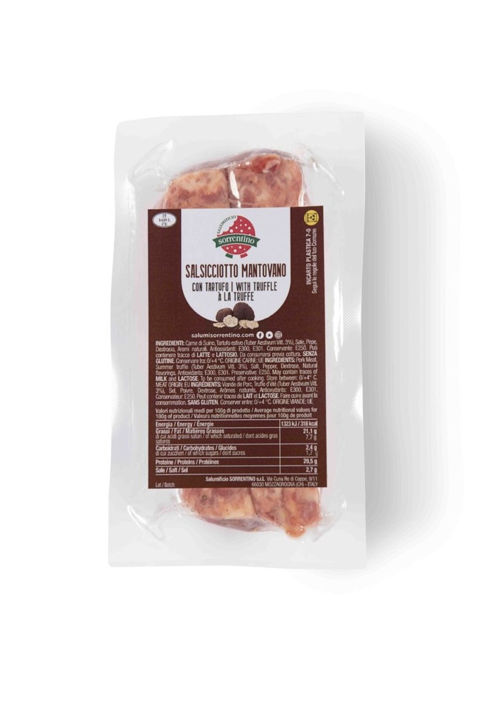 SALSICCIOTTO FRESCO MANTOVANO PACK 6 TARTUFO CONF CA 500G SORR