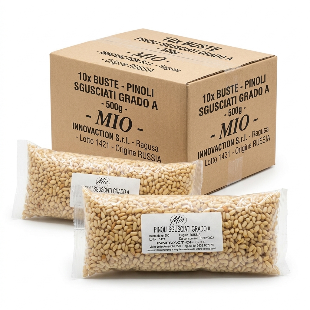 Mittelmeer-Pinienkerne Geschält 500 g (Karton 10) — Mio