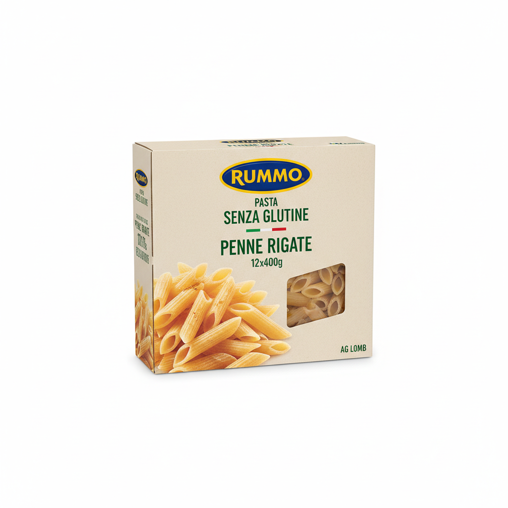 RUMMO PASTA SENZA GLUTINE PENNE RIGATE 12X400G AG LOMB